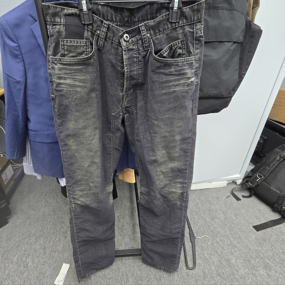 Rick Owens SLAB Detroit Straight Denim Jeans 2008 Designer Size 30 Mudwash